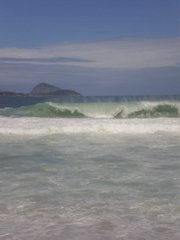 Rio's most popular beaches featured the biggest waves they've seen in more than 40 years on Saturday, April 10.