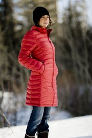 Patagonia’s Fiona Jacket has been available right over at Wendy Foster. It’s made of 100-percent recycled polyester with down filling.