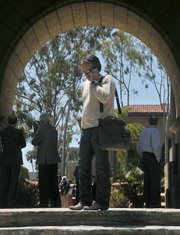 Matt Osgood at the Santa Barbara County Courthouse moments before the Naples property auction