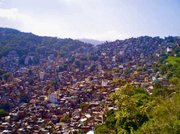 From inside Rocinha, near the bottom of its hill, the shear size of the community of more than 250,000 people - which doesn't nearly fit in a photograph - is overwhelming.