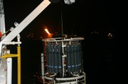The device used by Valentine's team to collect water samples at different ocean depths.