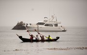 Saturday's Chumash tomol crossing (from Channel Islands Harbor in Oxnard to Santa Cruz Island)