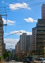 Unlike in Rio, a view down one street in São shows endless high rise buildings. There's not a beach or forest-matted hill in sight.
