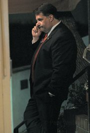 Sheriff Bill Brown takes a call from the media on election night as Measure S falls well short of the needed votes to pass.