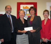 CALM Board Member Dr. Gilbert Reyes, Executive Director Cecilia Rodriguez, Verizon Director of Government and External Affairs Holly Cole, CALM Clinical Director Elly Rumelt