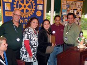 Bill Boyd, Rotary President; Tina Jones, student’s mother; Amanda Perez, Student of the Month; Amanda Daniels, Teacher; and David Velarde, Rotary Member.