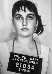 <strong>JAILED FOR A CAUSE:</strong> Booking photo of Jorgia Siegel (before she was married) in Jackson, Mississippi, in 1961.