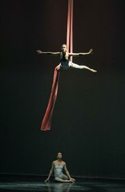 La Petite Chouette’s adult company displayed awesome feats of aerial dance while suspended by fabric.