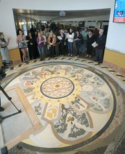 The North entrance of the remodeled Santa Barbara Airport features a mosaic floor design titled “Santa Barbara 360°” by artist Lori Ann David June 17, 2011
