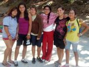 According to Elizabeth Santos (fourth from left), a 12-year old camper this summer from Santa Ynez attending Circle V Ranch Camp for the third time, said her favorite things were, “Making new friends with other girls in her outfit (pictured), doing skits around the fire pit and the delicious food every day. Every parent should send their kids to Circle V!”