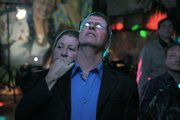 Iya Falcone watches the late numbers shown on TV putting her about 200 votes short of being re-elected to Santa Barbara City Council Nov. 8, 2011