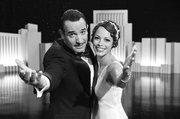 Jean Dujardin (left) and Bérénice Bejo (right) star as George Valentin and Peppy Miller in <em>The Artist</em>.