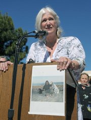 Nancy Speer speaks during an emotional press conference about her mentally ill son, Ben Warren, jailed for the last 11 months (February 11, 2012)