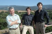 Three of the men leading the Chumash’s vast and varied “green initiatives”: (from left) Tribal Administrator Willie Wyatt, Environmental Management Specialist Jesse Patterson, and Environmental Program Director Josh Simmons.