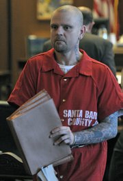 Kenneth Barber (left) and court appointed investigator Ron Rose in Judge Frank Ochoa's courtroom July 25, 2011