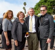 Monica Spear with Girls Inc. of Greater Santa Barbara, Joyce McCullough with Habitat for Humanity, Jonathan Fox with Ensemble Theater Company of Santa Barbara, and Roger Durling with the Santa Barbara International Film Festival