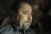 Vincent Armenta, Tribal Chairman of the Santa Ynez Band of Chumash Indians, talks with media following the Camp 4 meeting (Jan. 21, 2013)