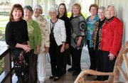 The 2013 Santa Ynez Valley Cottage Hospital Auxiliary Board of Directors recently celebrated their installation luncheon at the Alisal Guest Ranch & Resort in Solvang. (Left to right): Tresha Sell (Director, Past President), Phyllis Cunningham (Director), Sonnie Lindquist (Director), Pat Foxen (Recording Secretary), Nancy Garvin (Corresponding Secretary), Barbara Breza (Director), Kathy Erb (President-Elect), Sharon Lewis (Treasurer) and Barbara Davidge (President).