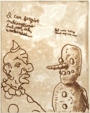In their new collaboration, Keith Puccinelli and Dane Goodman operate through cartoon alter egos, a clown and a snowman, respectively.