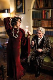 Soprano Zulimar López-Hernández as Norina flirts with Philip Cokorinos as the miserly <i>Don Pasquale</i> in Opera Santa Barbara's new production of Donizetti's comic opera.
