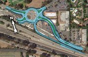 101 COMMOTION: Caltrans says fitting the Common Sense 101 plans into working designs makes the group’s ideas unfeasible — the roundabout would have to be moved and ramps would have to be built through buildings at the Vons shopping center.