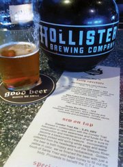 <b>TRAIL BREWER:</b> For every glass of Hollister’s Condor Trail Ale you down, a buck goes to the proposed trail.