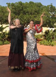 <b>FLAMENCO DANCING:</b> Lia Parker (left) was 12 years old when she became the first Spirit of Fiesta nearly 70 years ago. Corrie Jimenez (right) won the coveted Spirit title this year. “We were so amateurish in comparison,” Parker said, amazed by the technical ability and poised performances of Spirits today.