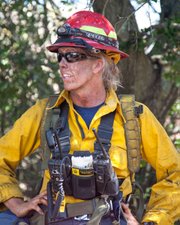 Gap Fire---day 1 resting after a night of being on the fire line.