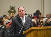 Immigration and Customs Enforcement official Steve Finn listens to a question from the Santa Maria Planning Commission during Wednesday night's meeting.