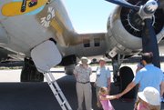 Joe and Margaret Connell were among the visitors to the B-17 <em>Nine-O-Nine</em> at Wings of Freedom.