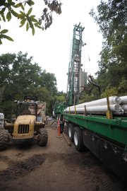 In search of private water supplies, a record number of Montecito homeowners — 51 — have applied to the county to drill new wells, including this one on Lilac Drive and Tollis Avenue.