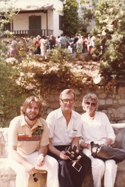 Chris Whitcraft (left) with his parents at the first ever Santa Barbara Wine Festival in 1980.