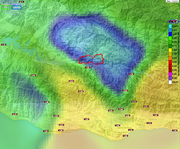 24 Hour Precipitation layer at VCWatershed.Net allows you to see where the rain is falling and in way quantities. Note that the rainfall wasn't at flash flood levels and was concentrated along the coast and SY Mountains. The sotorm did not have a major impact on backcountry watershed that would normally feed into Gibraltar Reservoir and Lake Cachuma.