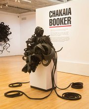 <b>ALL MIXED UP: </b> New Jersey/Pennsylvania artist Chakaia Booker makes elaborate, detailed sculptures from new and used rubber tires. Her work, including "Mixed Messages" (pictured here), will be on display at Westmont College through January 2015.