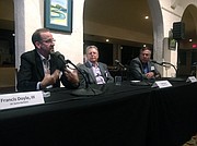 Frank Doyle (left) is the lead researcher from USCB, Fred Gluck (middle) is a retired CEO of McKinsey & Co, and Thomas Peyser (right) is the co-founder and chief scientist of Automated Glucose Control, LLC.