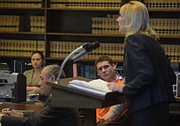 Zietlow-Brown listens to prosecutor Kim Siegel during his sentencing hearing. (Feb. 24, 2015)
