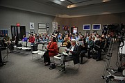 Approximately 100 people gathered at the Faulkner Gallery on Saturday morning to hear the process of selecting six district in the City of Santa Barbara (Feb. 28, 2014)