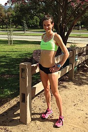 Jessica Douglas was the 25th fastest woman in the race, knocking almost nine minutes off her previous best.