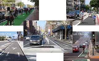 A few ways to separate bike lanes from car traffic