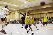 Caine Monroy of Caine's Arcade visits Franklin Elementary School and plays in the teachers vs 6th graders basketball game.