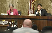 State Senator Hannah-Beth Jackson and Assemblymember Das Williams hold a joint hearing on the Plains All American oil spill (June 26, 2015).