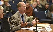 Chuck Bonham, director of the California Department of Fish and Wildlife, at a joint hearing on the Plains All American oil spill (June 26, 2015).