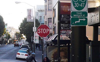 Bicyclists in San Francisco's The Wiggle area question the need for cyclists to stop at all stop signs.