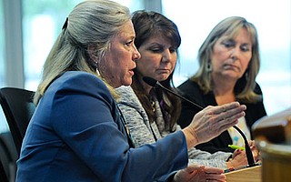 <strong>POINT PERSON:</strong> Dr. Alice Gleghorn, director of Santa Barbara County’s Behavioral Wellness
Department, discusses Laura’s Law with the Board of Supervisors on May 10th, 2016.