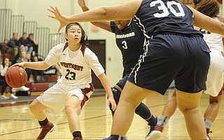 The Westmont College basketball team played a tough defensive game against Vanguard in February but lost the match