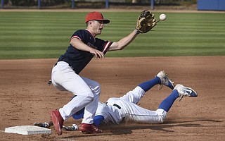 Colton Burns (38) has put some spark in the Gauchos on the field and at bat, hitting .393 and stealing third base with a head-first slide against Stony Brook.