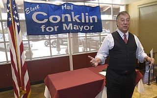 Former Santa Barbara City Mayor Hal Conklin announces his bid to run for the office again