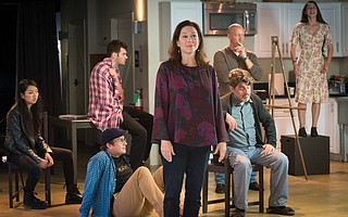 Anne Torsiglieri and the cast of <em>Stupid Fucking Bird</em>