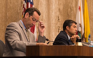 Santa Barbara County supervisors Steve Lavagnino (left) and Das Williams head the county’s effort to draft a cannabis ordinance.