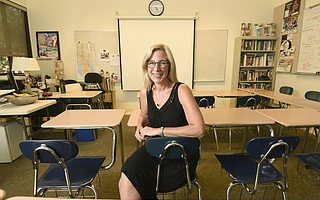 Ashely Tidey in her Laguna Blanca classroom